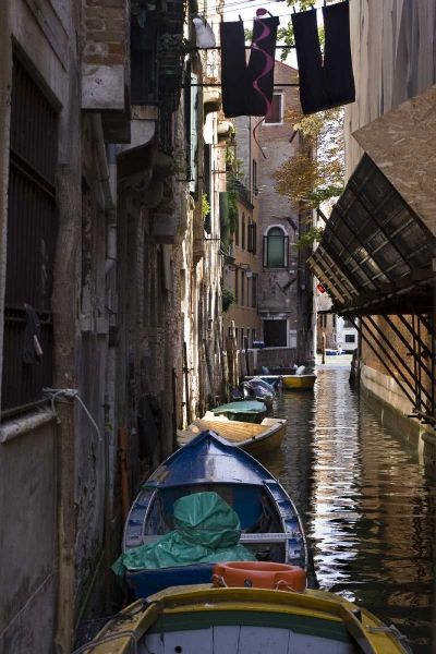 Italy, Venice Boats in canal